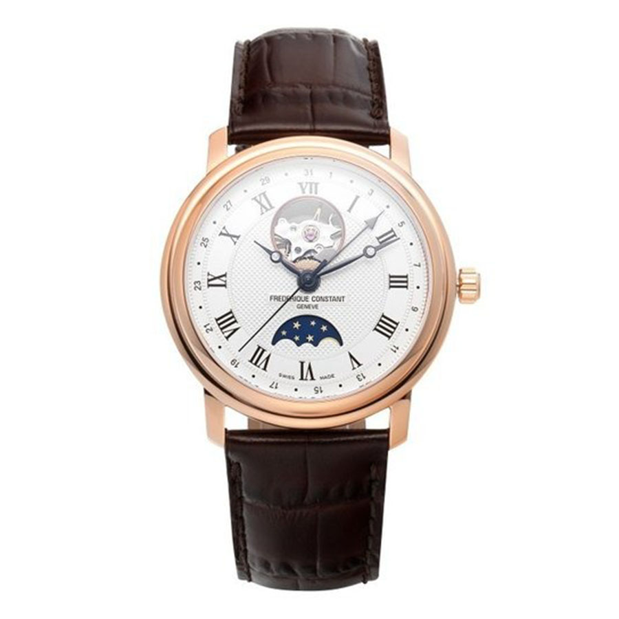 Đồng Hồ Nam Frederique Constant Moon Phase FC-335MC4P4 Màu Nâu Mặt Bạc