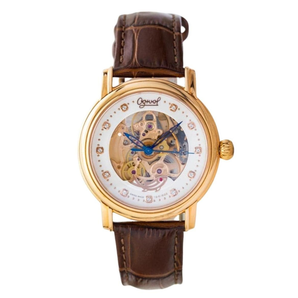 Đồng Hồ Nam Ogival 358.61-2AMR-GL Cá Nhảy Diamond Dây Da