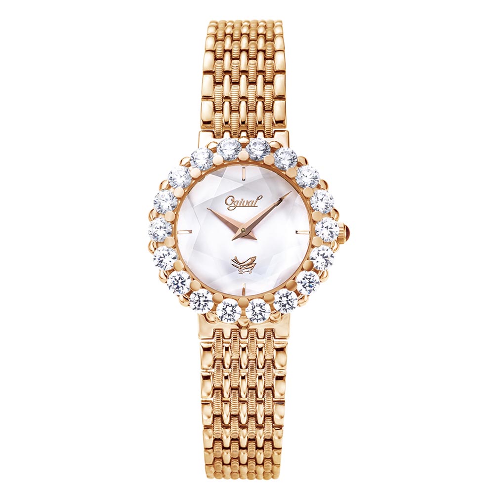 Đồng Hồ Nữ Ogival OG380-46DLR Rose Gold Màu Vàng Gold