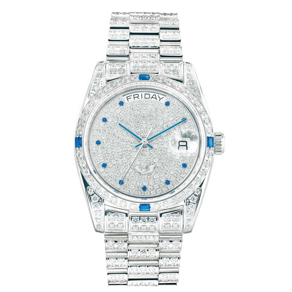 Đồng Hồ Nam Ogival OG30399DMW-T Màu Bạc Đính Đá Swarovski