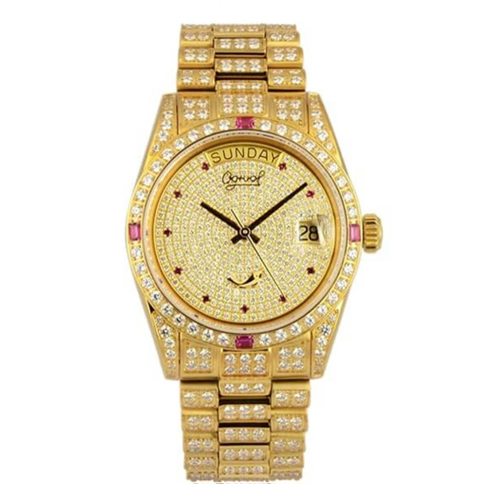 Đồng Hồ Nam Ogival OG30399DMK-V Màu Vàng Gold Đính Đá Swarovski