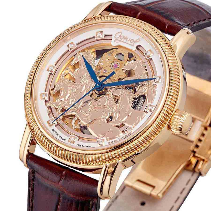 Đồng Hồ Nam Ogival OG358.88AGR-GL Bát Mã Truy Phong