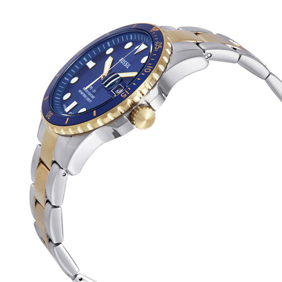 Đồng Hồ Fossil Nam FB-01 Quartz Blue Dial Two-tone Men's Watch FS5742 Màu Xanh Bạc