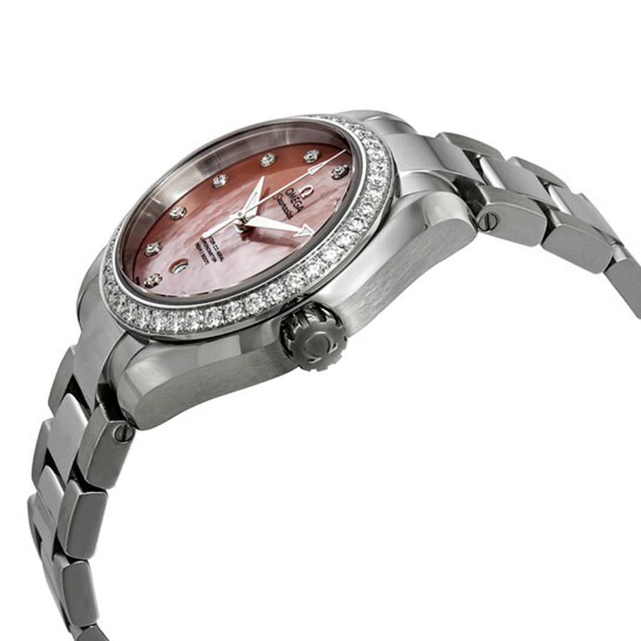Đồng Hồ Nữ Omega Seamaster Aqua Terra Automatic Diamond Watch 231.15.34.20.57.003 Màu Hồng Bạc