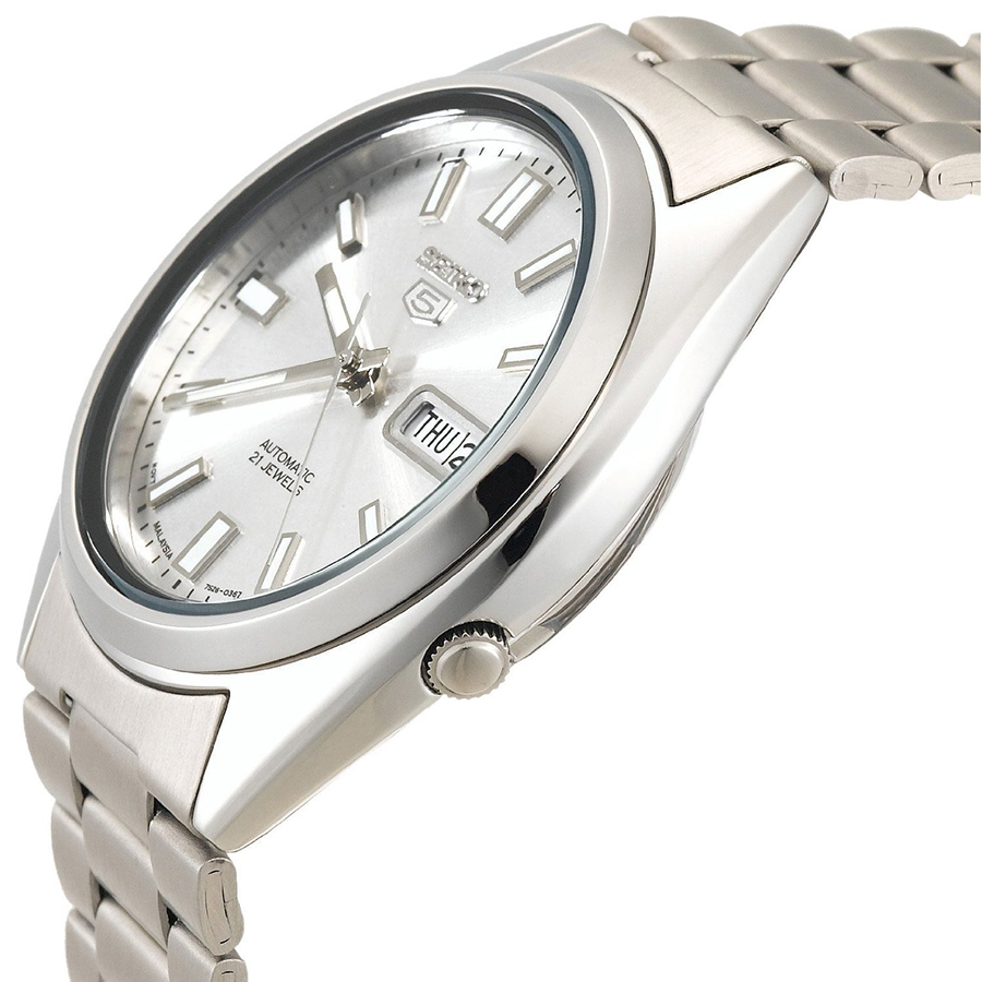 Đồng Hồ Nam Seiko 5 Automatic Silver Dial Stainless Steel Men's Watch SNXS73 Màu Bạc