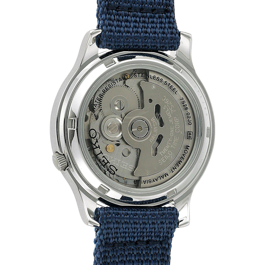 Đồng Hồ Nam Seiko 5 Blue Dial Blue Canvas Men's Watch SNK807 Màu Xanh Blue