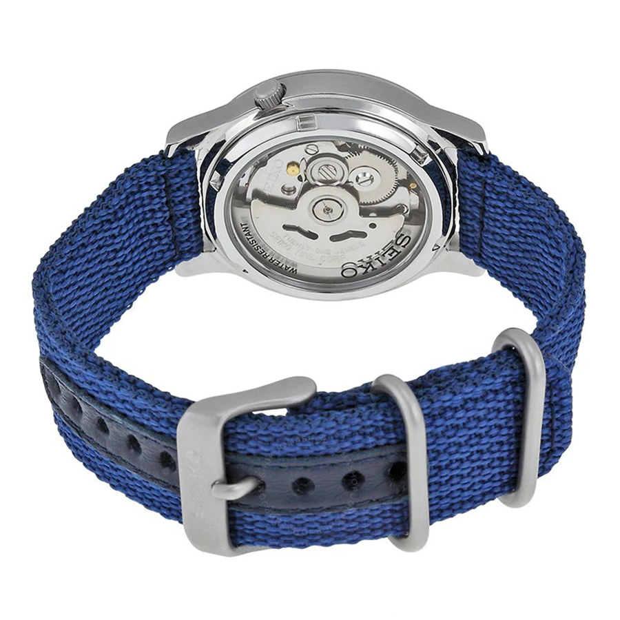 Đồng Hồ Nam Seiko 5 Blue Dial Blue Canvas Men's Watch SNK807 Màu Xanh Blue