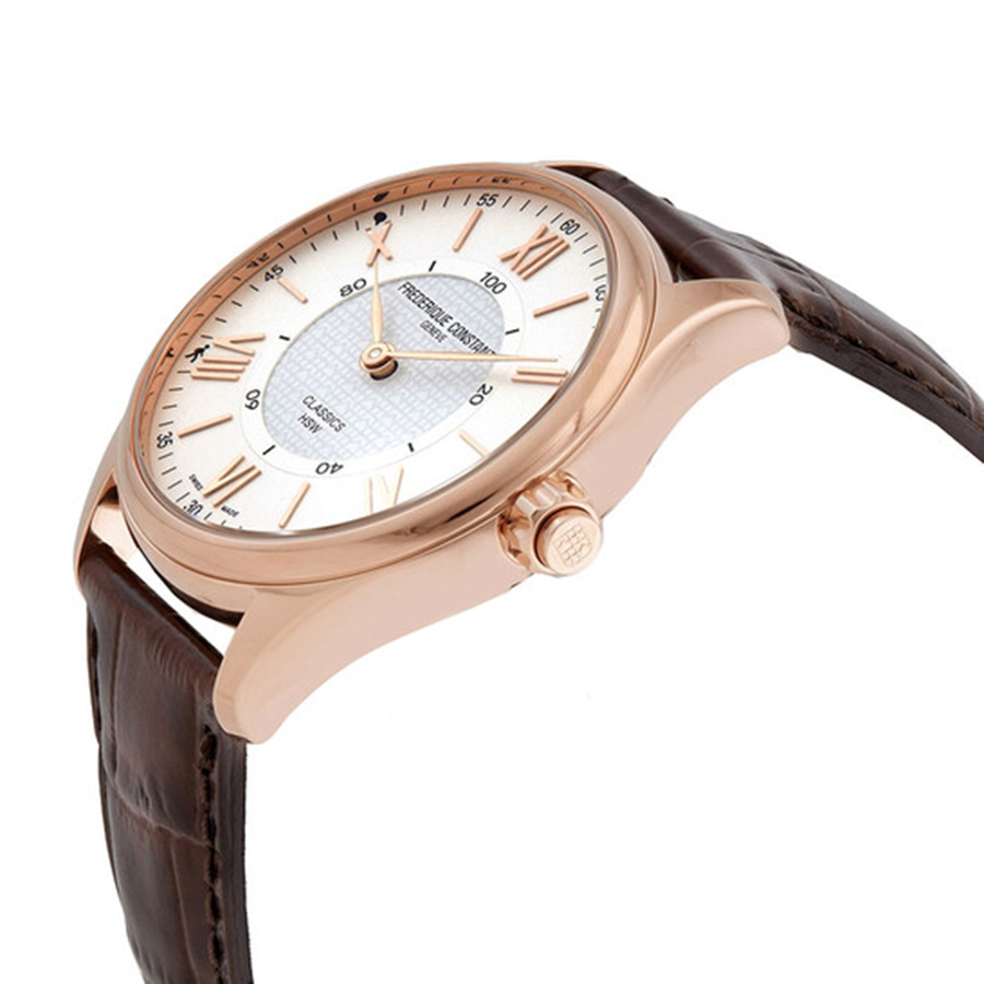 Đồng Hồ Nam Frederique Constant Classics White Dial Men's Watch FC-282V5B4 Màu Nâu Mặt Trắng