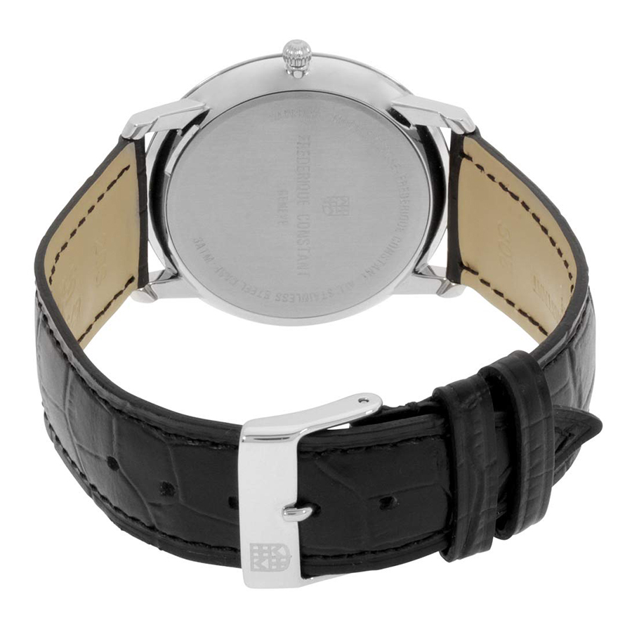 Đồng Hồ Unisex Frederique Constant Slimline Silver Dial Watch FC-235M4S6 Màu Đen Mặt Bạc