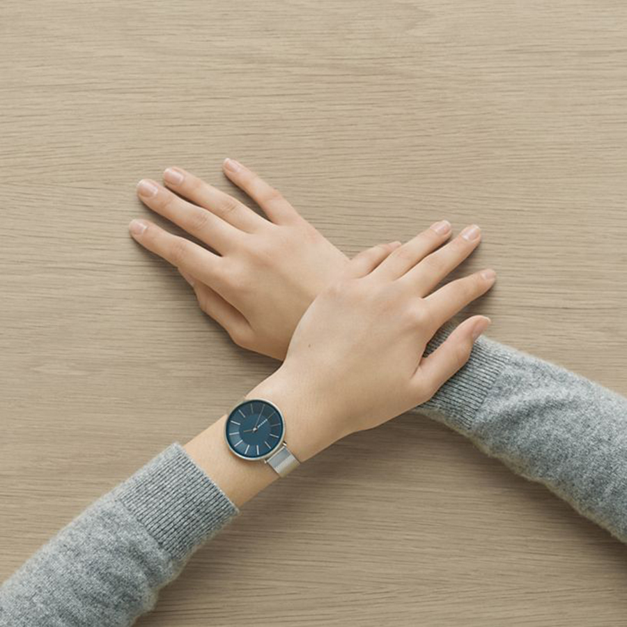 Đồng Hồ Nữ Skagen SKW2725 Màu Bạc Mặt Xanh