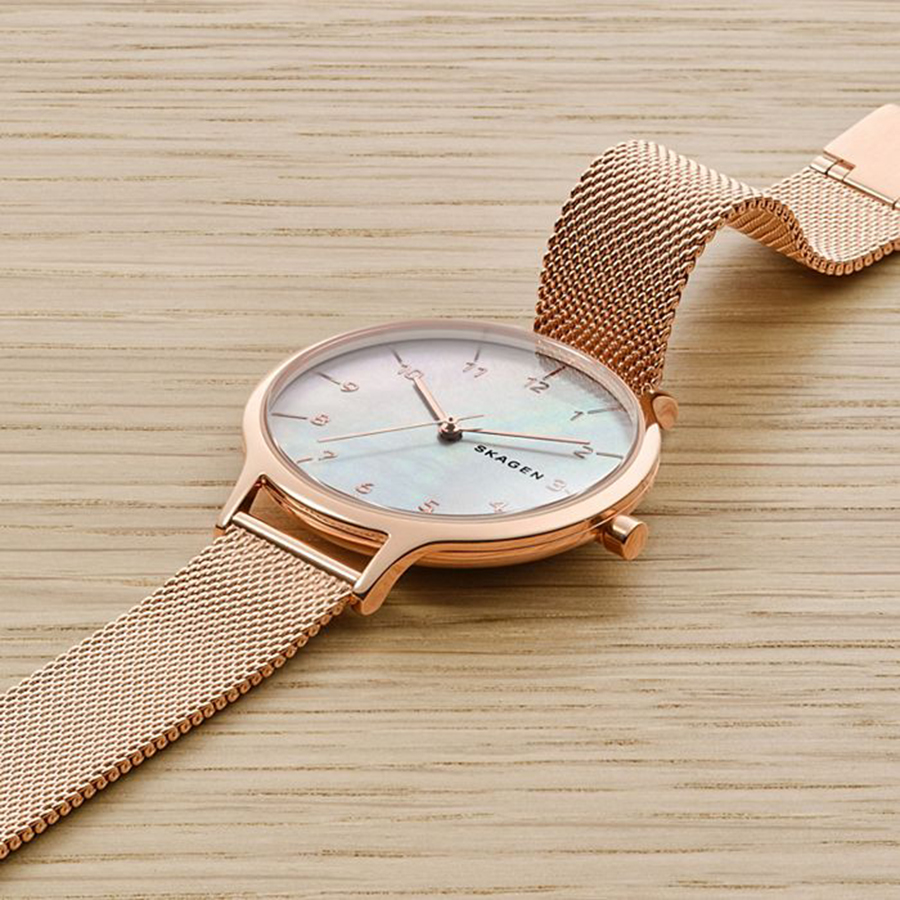 Đồng Hồ Skagen SKW2633 Cho Nữ Màu Vàng Hồng Mặt Trắng
