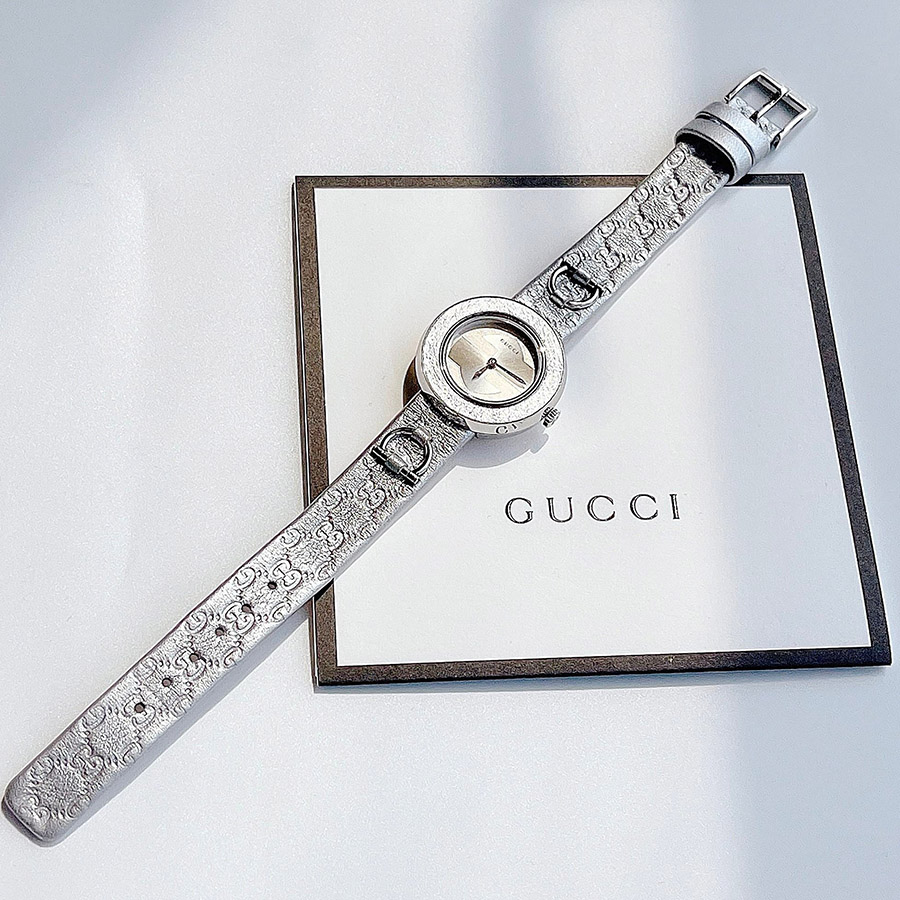 Đồng Hồ Nữ Gucci Women's U-Play Watch Quartz Sapphire Crystal Màu Bạc