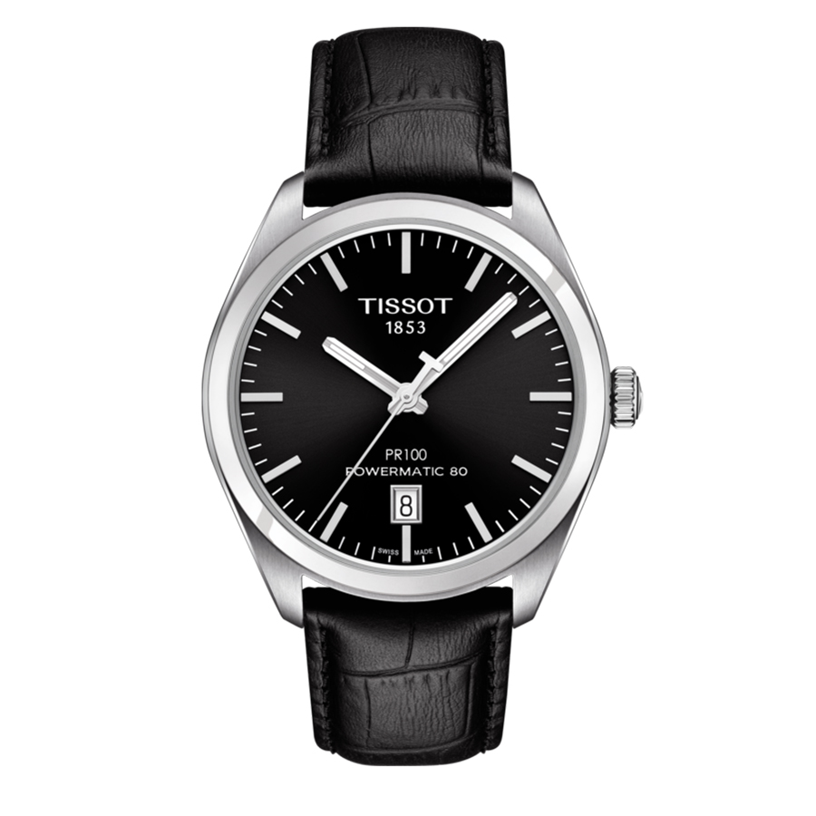 Đồng Hồ Tissot PR 100 Powermatic 80 Black Dial Men's Watch T101.407.16.051.00 Màu Đen