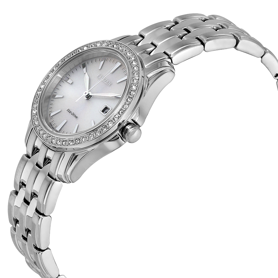 Đồng Hồ Nữ Citizen EW190158A Silhouette Crystal Women's Watch 28mm Màu Bạc