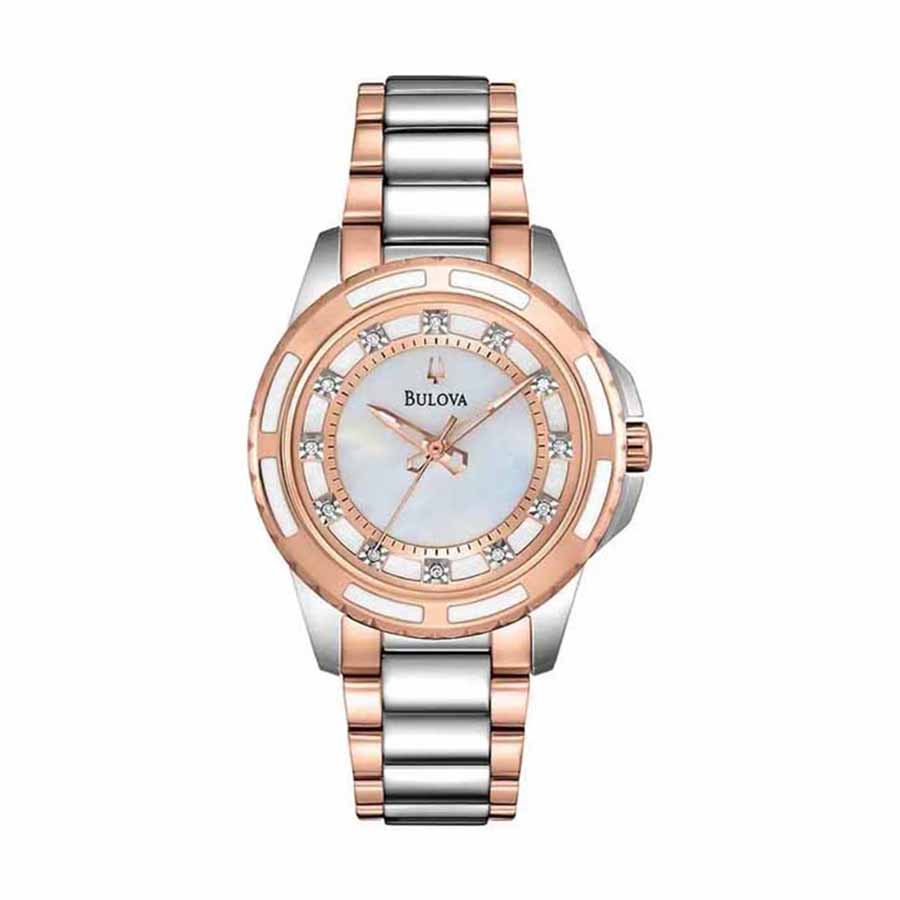 Combo Đồng Hồ Bulova 98P134 + Son MAC 811 Red Màu Đỏ Thuần Satin