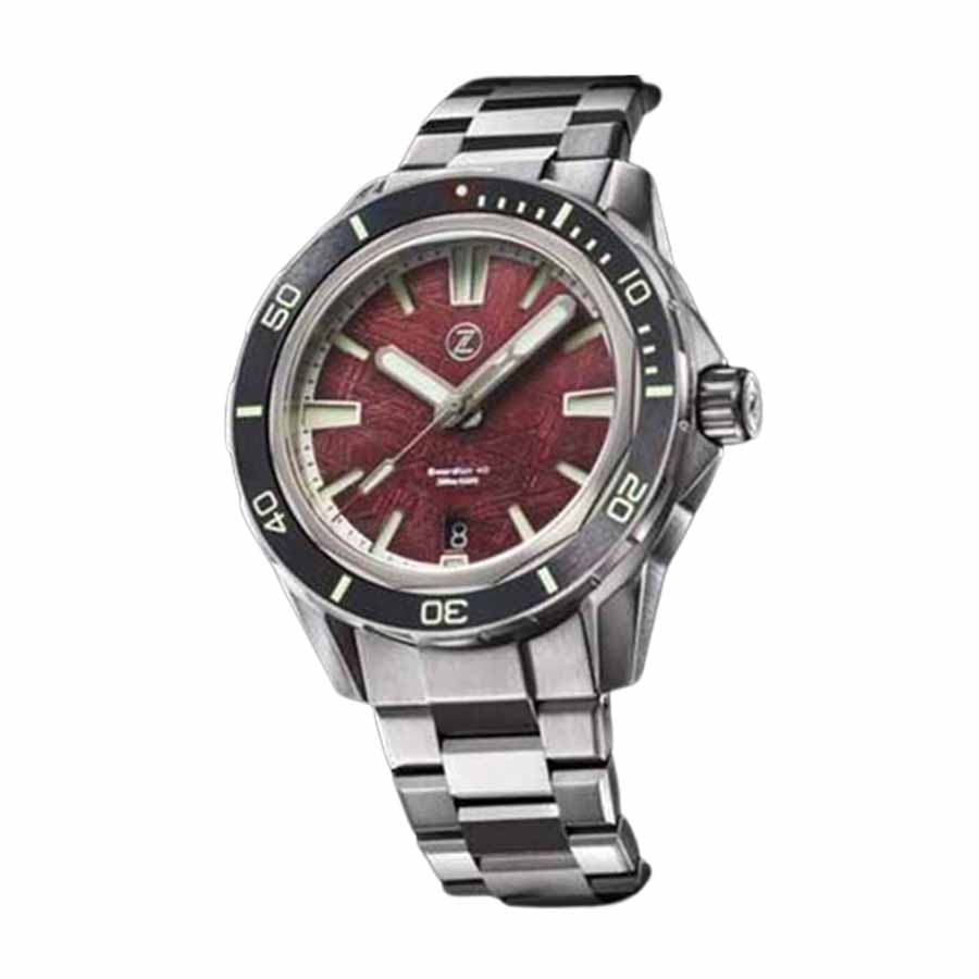 Đồng Hồ Nam Zelos Swordfish 40mm Ti Blood Moon Meteorite Màu Bạc Mặt Đỏ