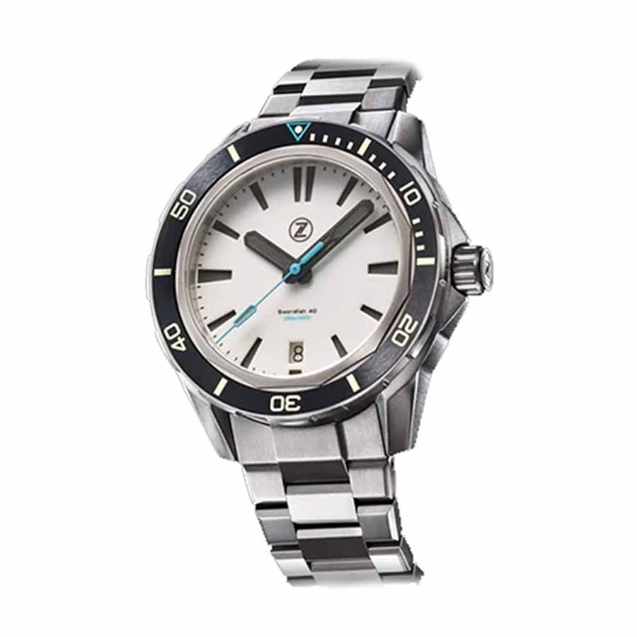Đồng Hồ Nam Zelos Swordfish 40MM TI – Frost Màu Bạc Trắng