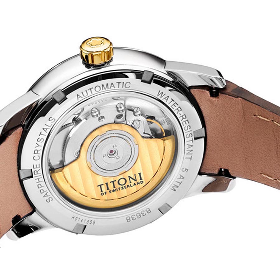 Đồng Hồ Nam Titoni 83638 SY-ST-606 40mm Dây Da