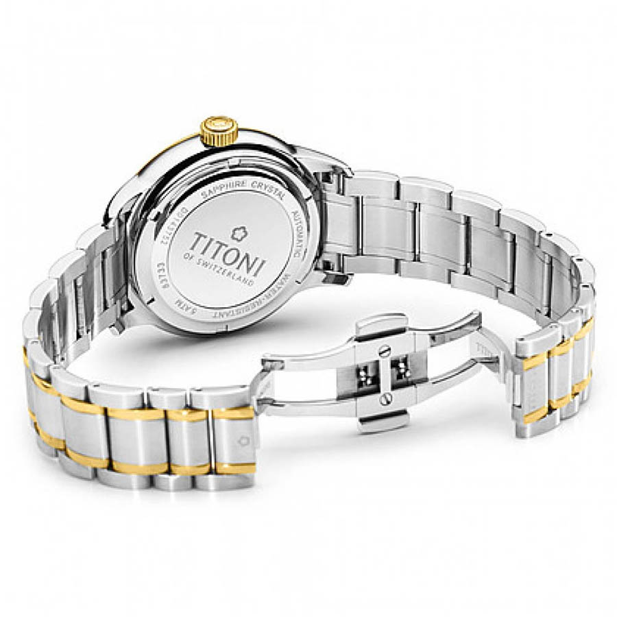 Đồng Hồ Nam Titoni 83733 SY-561 40mm Màu Demi Vàng - Bạc