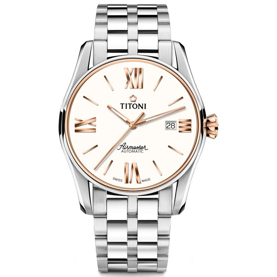 Đồng Hồ Nam Titoni 83908 SRG-619 40mm Màu Bạc