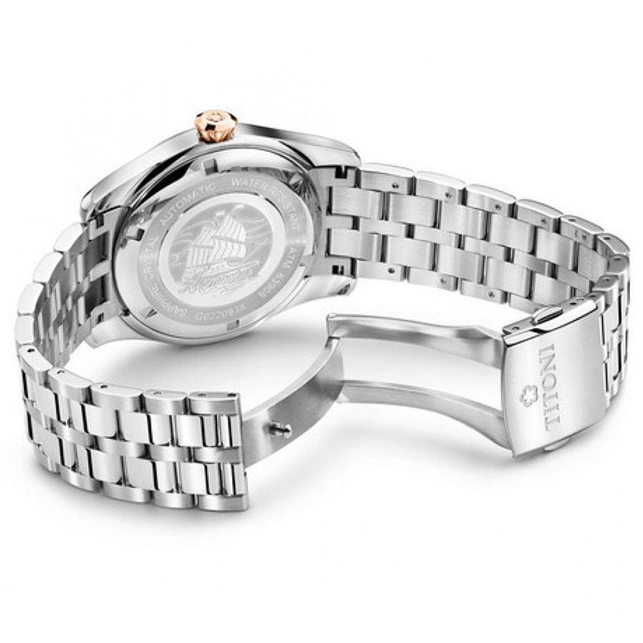 Đồng Hồ Nam Titoni 83908 SRG-619 40mm Màu Bạc