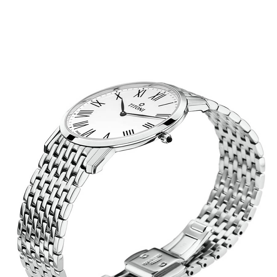 Đồng Hồ Nam Titoni TQ52918 S-584 Màu Bạc