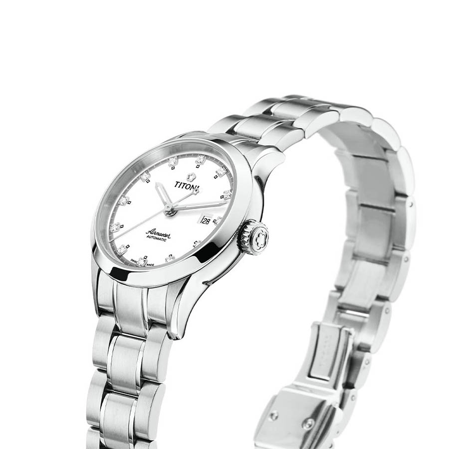 Đồng Hồ Nữ Titoni 23733 S-556 29mm Màu Bạc