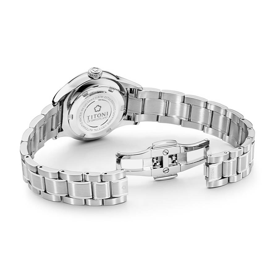 Đồng Hồ Nữ Titoni 23733 S-556 29mm Màu Bạc