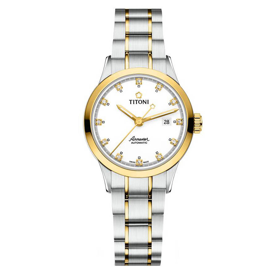 Đồng Hồ Nữ Titoni 23733 SY-556 29mm Màu Demi Vàng - Bạc