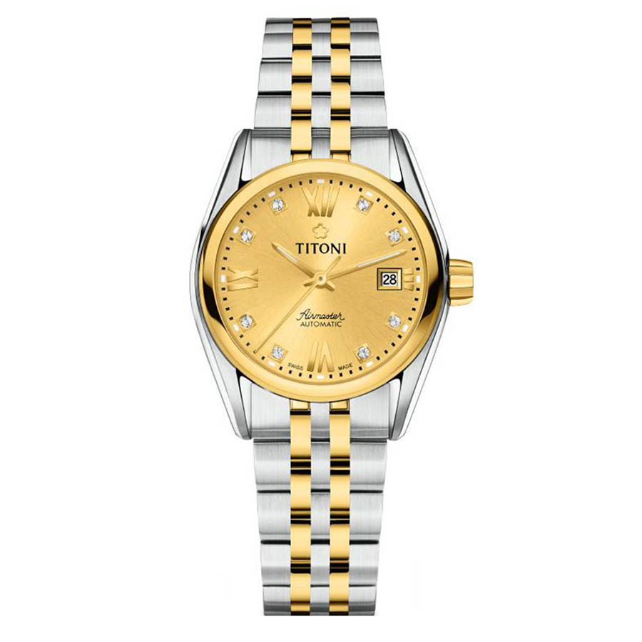 Đồng Hồ Nữ Titoni 23909 SY-064 27mm Màu Demi Vàng - Bạc