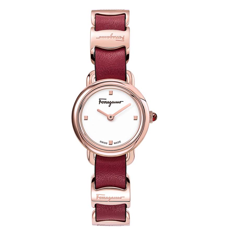 Đồng Hồ Nữ Salvatore Ferragamo Varina Watch 22mm Màu Đỏ