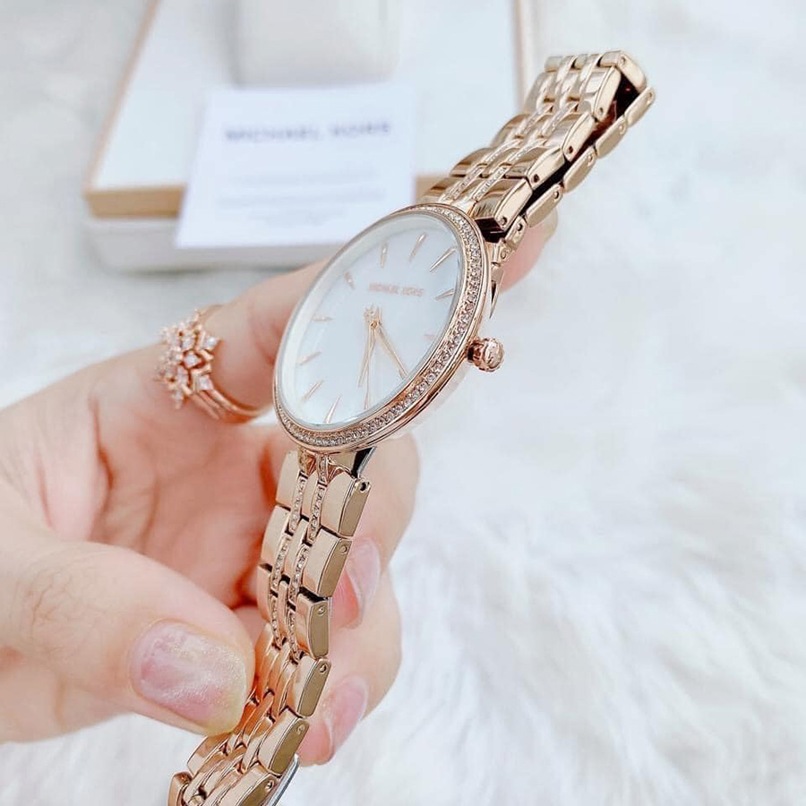 Đồng Hồ Michael Kors Straps AMK7168 Anabeth Màu Vàng Hồng
