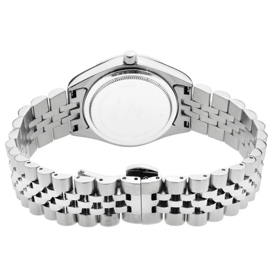 Đồng Hồ Gevril GV2 12407 Naples Swiss Quartz Black MOP Dial Diamond Ladies Watch Màu Bạc Đen
