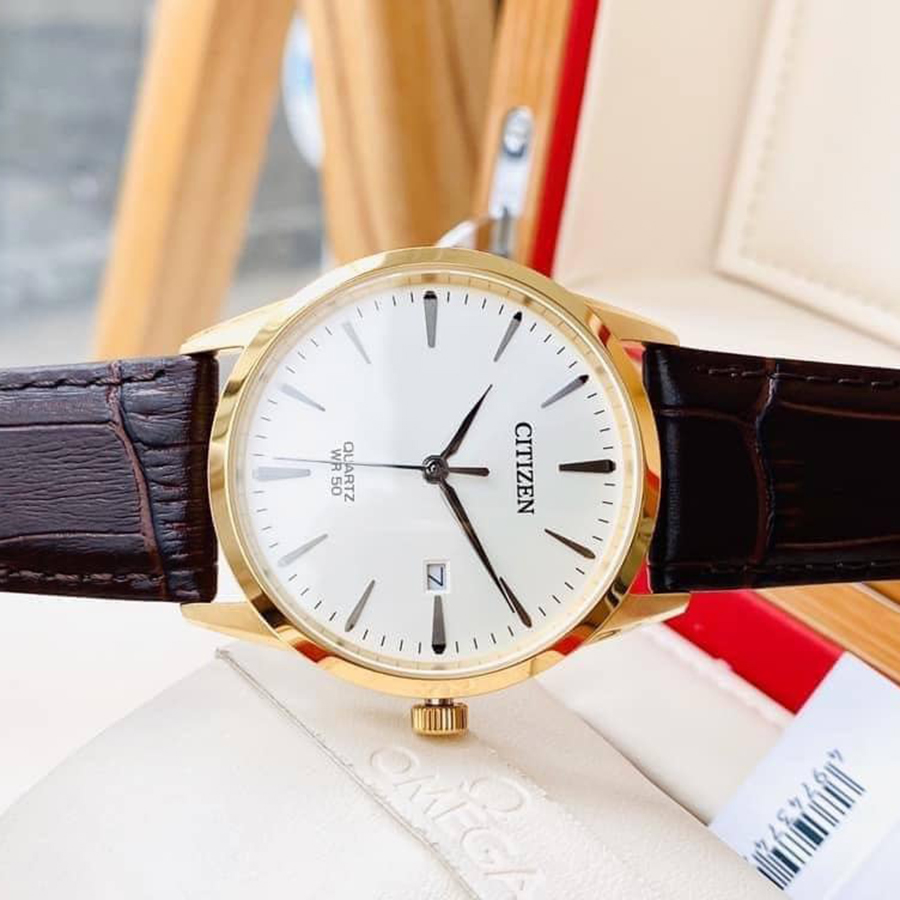 Đồng Hồ Nam Citizen BI5002-14A Màu Nâu Mặt Trắng