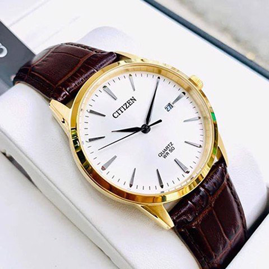 Đồng Hồ Nam Citizen BI5002-14A Màu Nâu Mặt Trắng