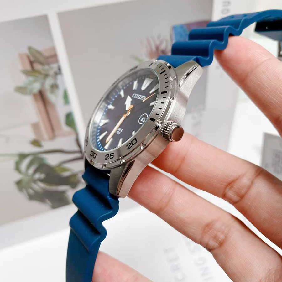 Đồng Hồ Nam Citizen BI1041-22L Màu Xanh Bạc