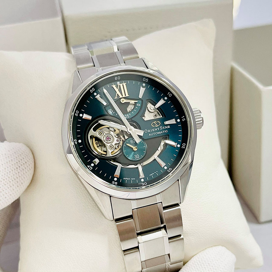 Đồng Hồ Nam Orient Star RK-AV0114E Màu Xanh Bạc