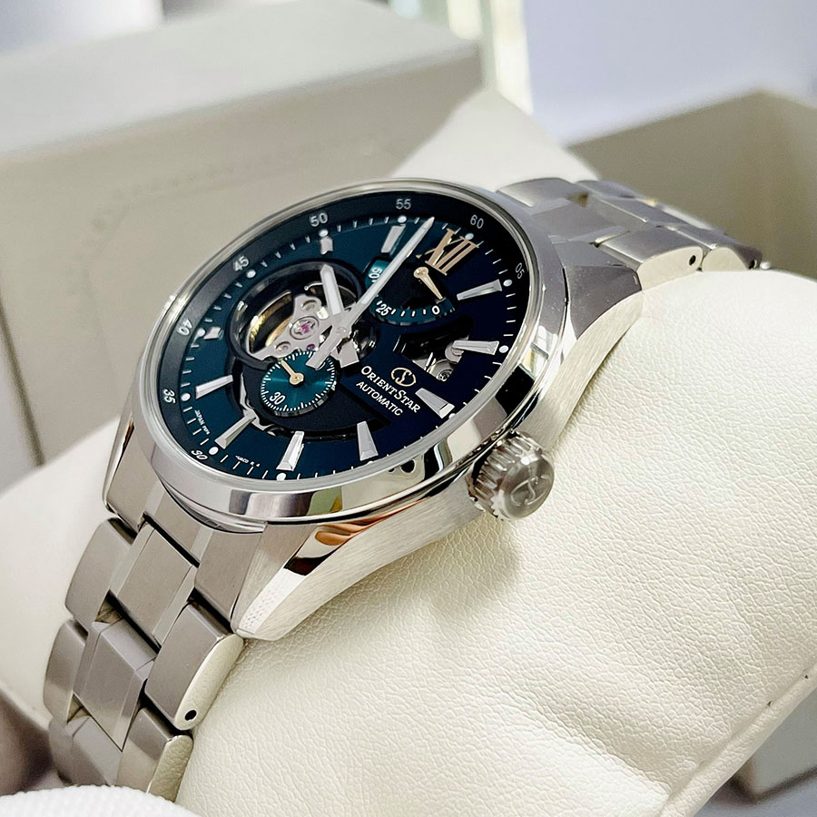 Đồng Hồ Nam Orient Star RK-AV0114E Màu Xanh Bạc
