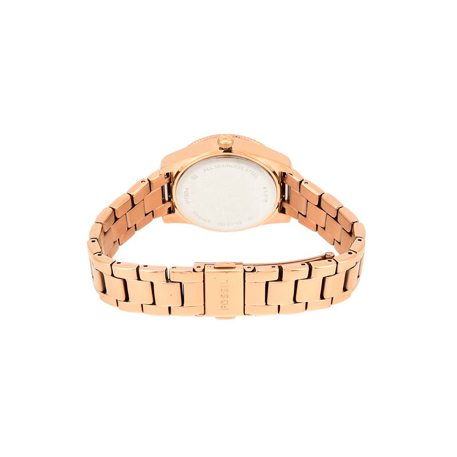 Đồng Hồ Nữ Fossil ES4318 Dây Kim Loại 32mm Màu Vàng Hồng