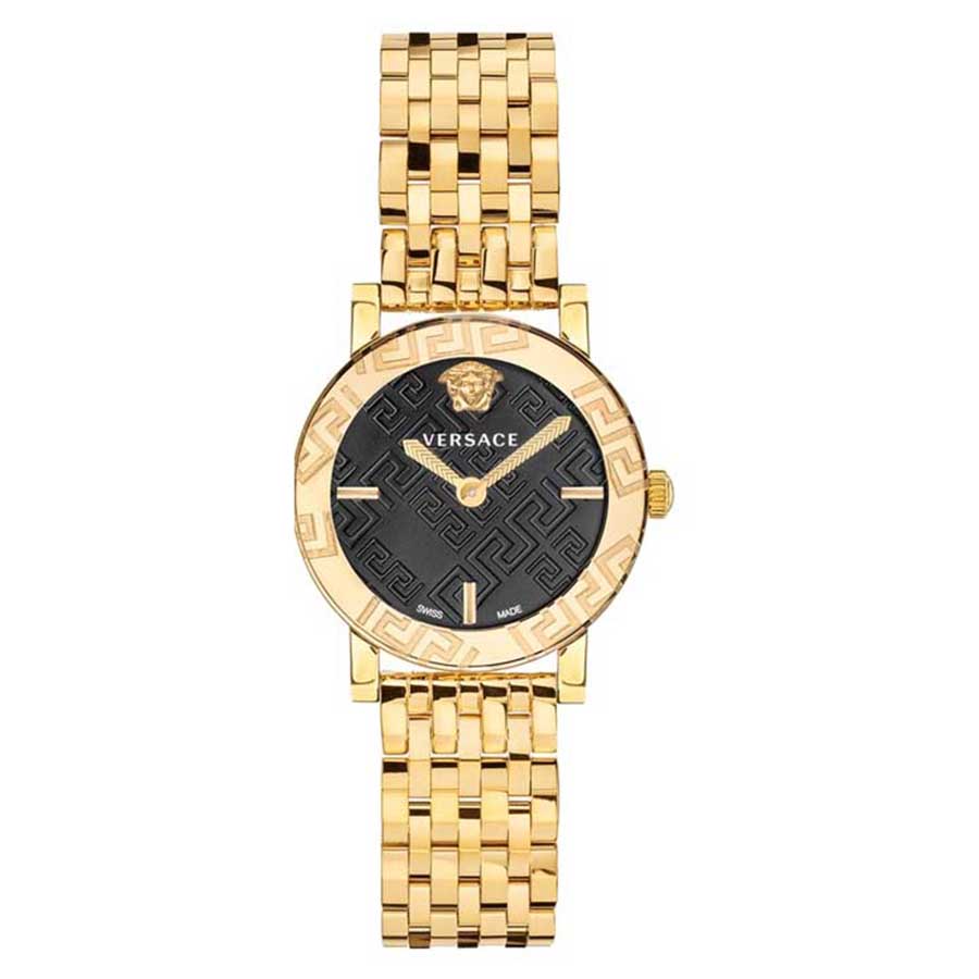 Đồng Hồ Nữ Versace Greca Glass Watch Màu Vàng