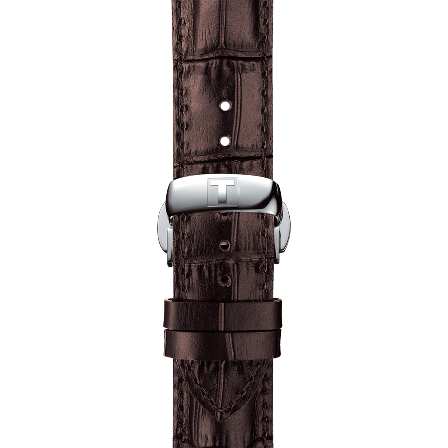 Đồng Hồ Nam Tissot Ballade Automatic Cosc T108.408.26.037.00 Màu Nâu Mặt Trắng