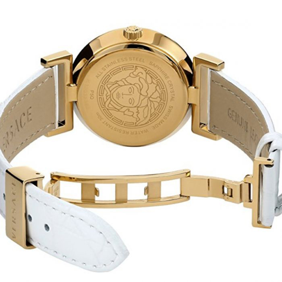 Đồng Hồ Nữ Versace Vanity Swiss White Croco Women's Watch P5Q80D001S001