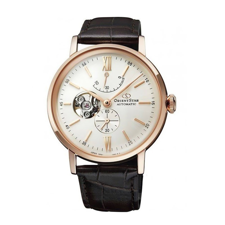 Đồng Hồ Nam Orient Star RE-AV0001S00B Màu Nâu Mặt Trắng
