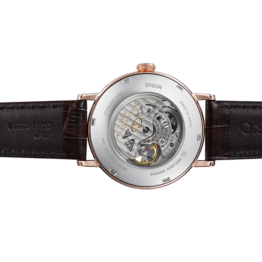 Đồng Hồ Nam Orient Star RE-AV0001S00B Màu Nâu Mặt Trắng