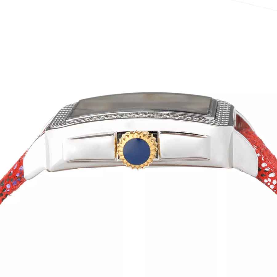 Đồng Hồ GV2 By Gevril Women's Padova Floral Swiss Made Ltd Ed Quartz Diamond Acct Watch Red