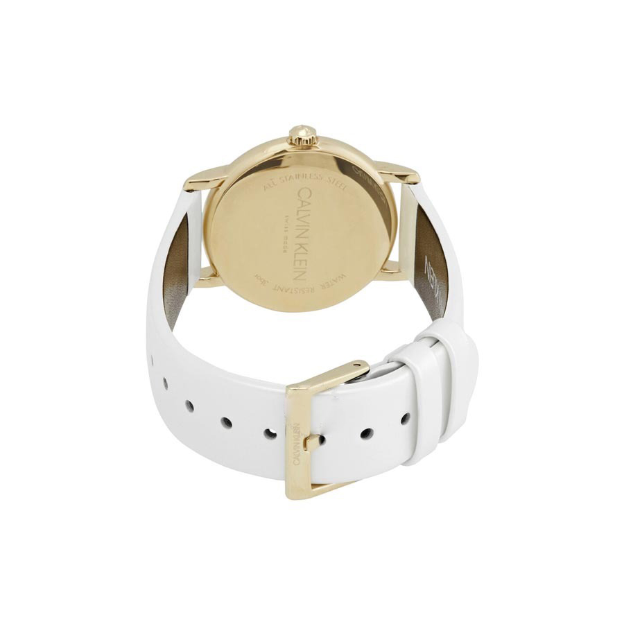 Đồng Hồ Nữ Calvin Klein CK Established Quartz Silver Dial Watch K9H235L6 Màu Trắng