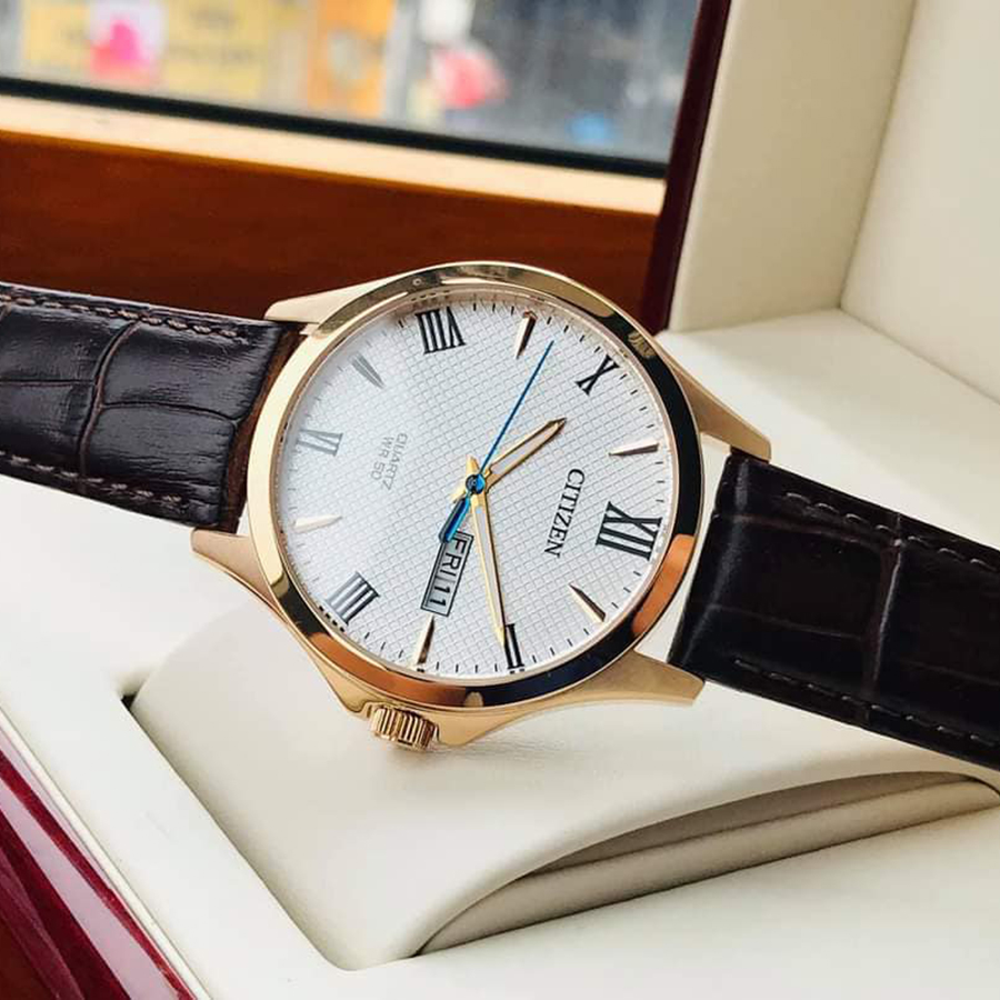 Đồng Hồ Nam Citizen BF2023-01A Màu Nâu Mặt Trắng