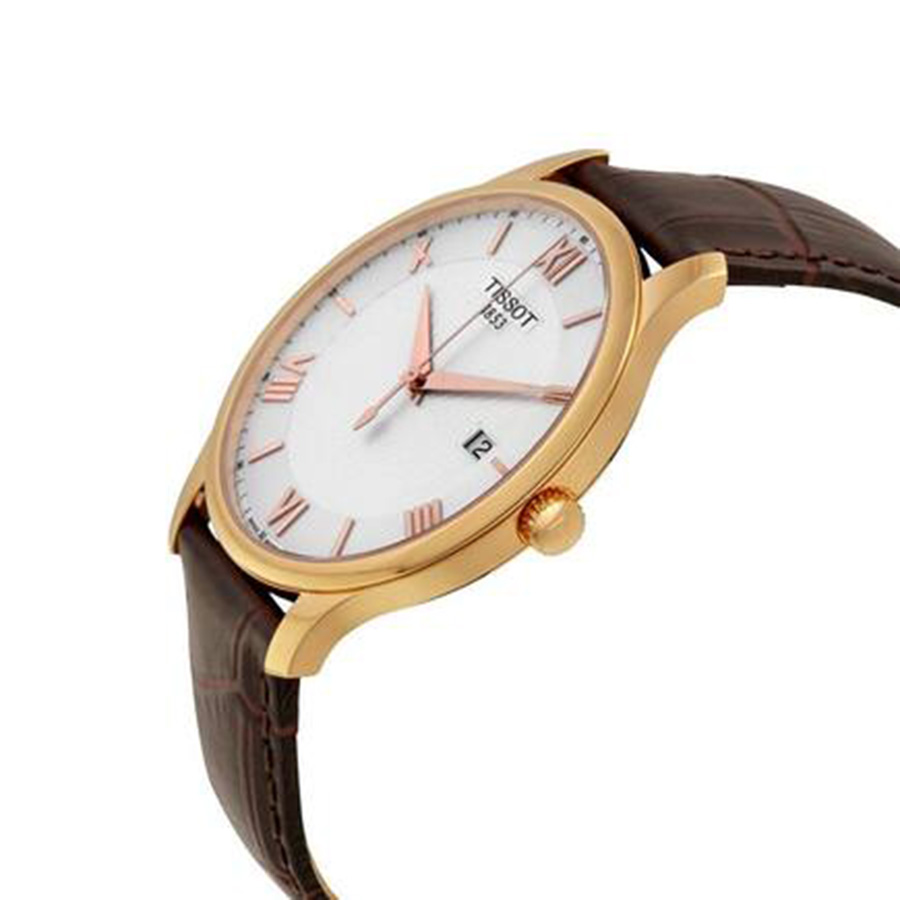 Đồng Hồ Nam Tissot T063.610.36.038.00 Màu Nâu Mặt Trắng