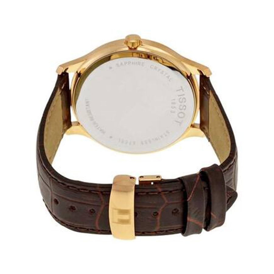 Đồng Hồ Nam Tissot T063.610.36.038.00 Màu Nâu Mặt Trắng