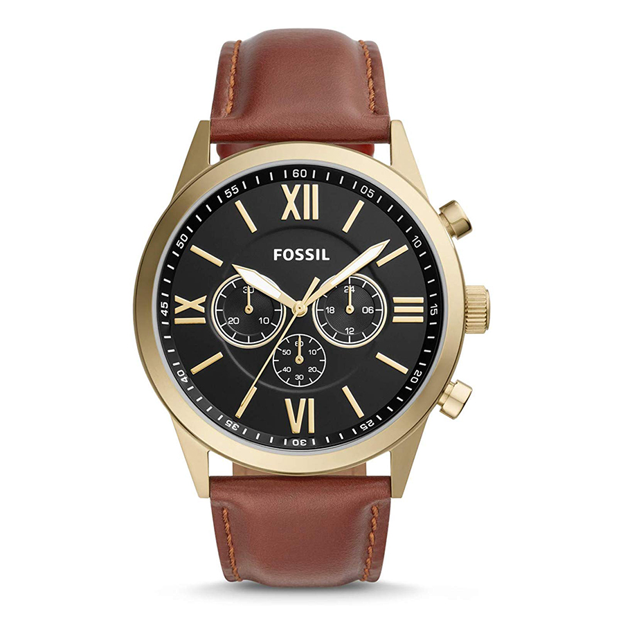 Đồng Hồ Nam Fossil Flynn BQ2261 Màu Nâu Mặt Đen